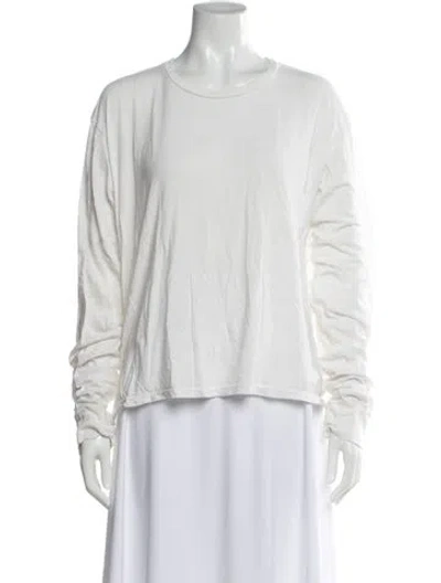 Pre-owned Éterne Crew Neck Long Sleeve T-shirt In Blue