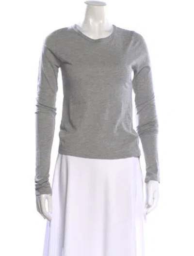 Pre-owned Éterne Crew Neck Long Sleeve T-shirt In Gray