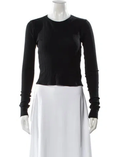Pre-owned Éterne Crew Neck Long Sleeve T-shirt In Gray