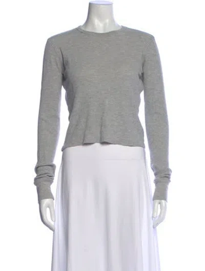 Pre-owned Éterne Crew Neck Long Sleeve T-shirt In Gray