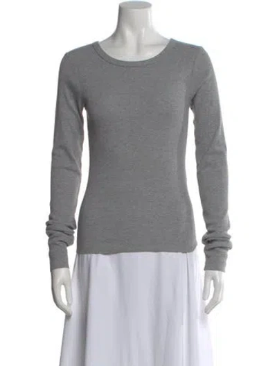 Pre-owned Éterne Crew Neck Long Sleeve T-shirt In Gray