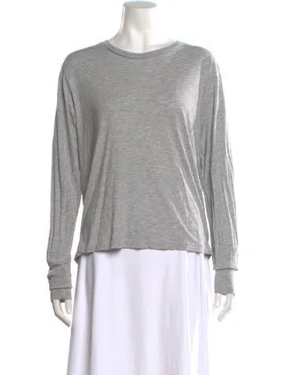 Pre-owned Éterne Crew Neck Long Sleeve T-shirt In Gray