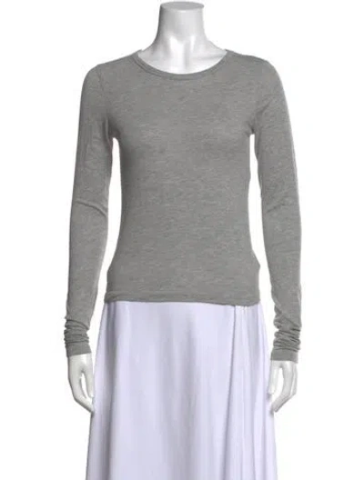Pre-owned Éterne Crew Neck Long Sleeve T-shirt In Gray