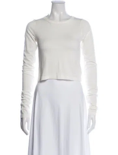 Pre-owned Éterne Crew Neck Long Sleeve T-shirt In Neutral