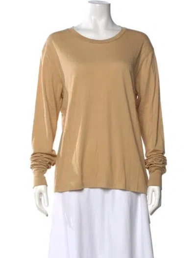 Pre-owned Éterne Crew Neck Long Sleeve T-shirt In Neutral