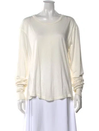 Pre-owned Éterne Crew Neck Long Sleeve T-shirt In Neutral