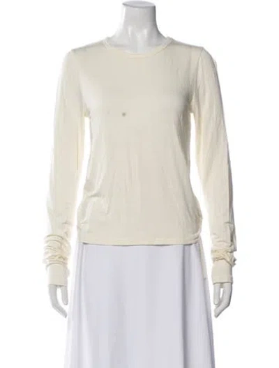 Pre-owned Éterne Crew Neck Long Sleeve T-shirt In Neutral