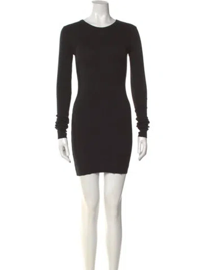 Pre-owned Éterne Crew Neck Mini Dress In Black