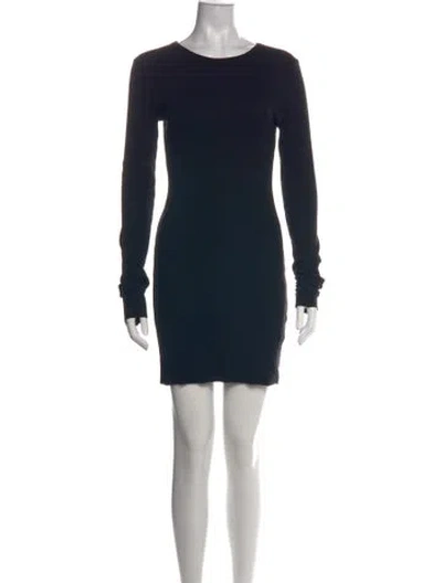 Pre-owned Éterne Crew Neck Mini Dress In Black