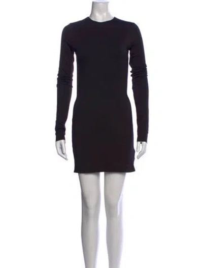 Pre-owned Éterne Crew Neck Mini Dress In Black