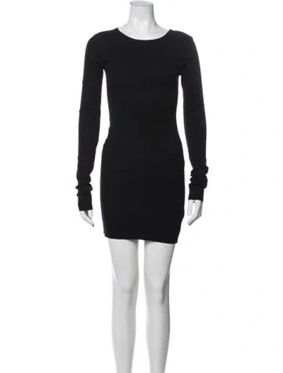 Pre-owned Éterne Crew Neck Mini Dress In Black