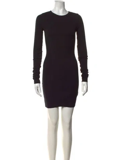Pre-owned Éterne Crew Neck Mini Dress In Black