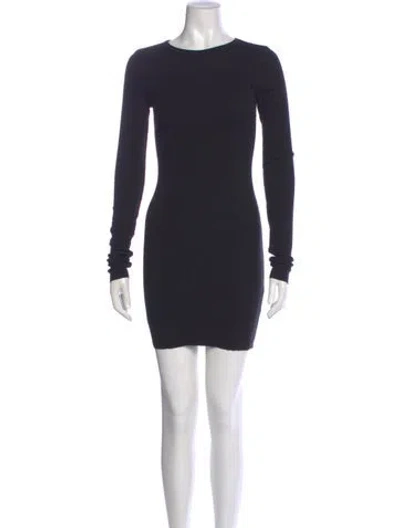 Pre-owned Éterne Crew Neck Mini Dress In Blue