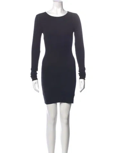 Pre-owned Éterne Crew Neck Mini Dress In Blue