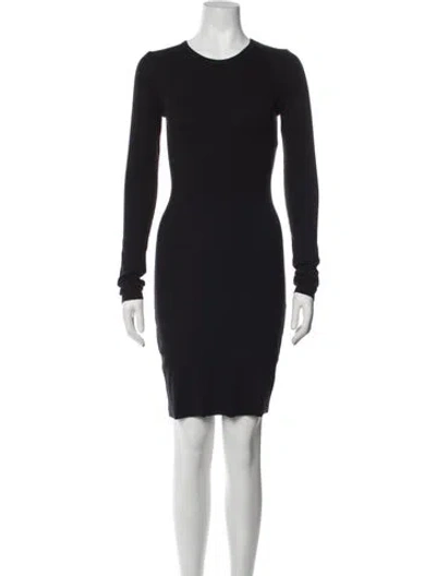 Pre-owned Éterne Crew Neck Mini Dress In Blue