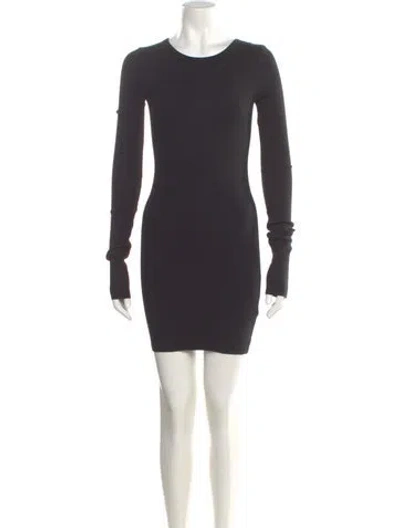 Pre-owned Éterne Crew Neck Mini Dress In Gray