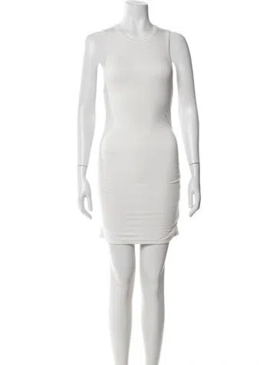 Pre-owned Éterne Crew Neck Mini Dress In Neutral