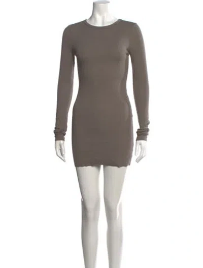Pre-owned Éterne Crew Neck Mini Dress In Neutral