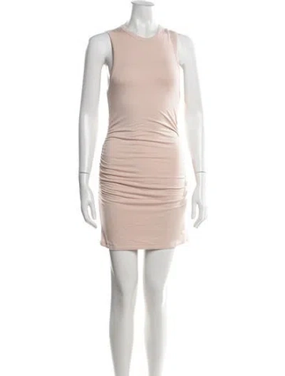 Pre-owned Éterne Crew Neck Mini Dress In Pink