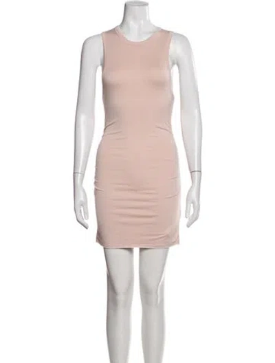 Pre-owned Éterne Crew Neck Mini Dress In Pink