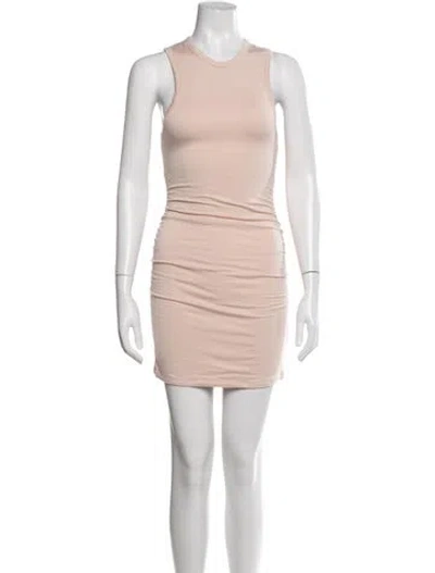 Pre-owned Éterne Crew Neck Mini Dress In Pink