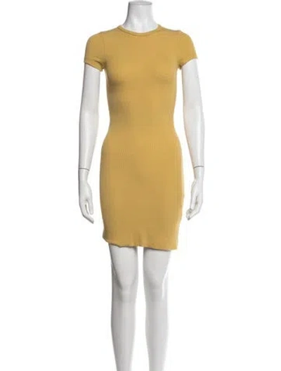 Pre-owned Éterne Crew Neck Mini Dress W/ Tags In Yellow