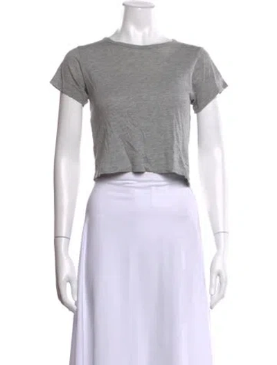 Pre-owned Éterne Crew Neck Short Sleeve Crop Top In Black