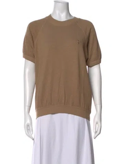 Pre-owned Éterne Crew Neck Short Sleeve Sweatshirt In Neutrals