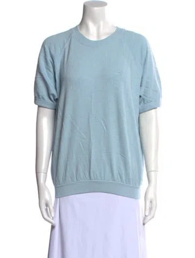 Pre-owned Éterne Crew Neck Short Sleeve T-shirt In Blue