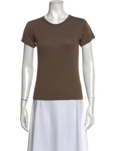 Pre-owned Éterne Crew Neck Short Sleeve T-shirt In Brown