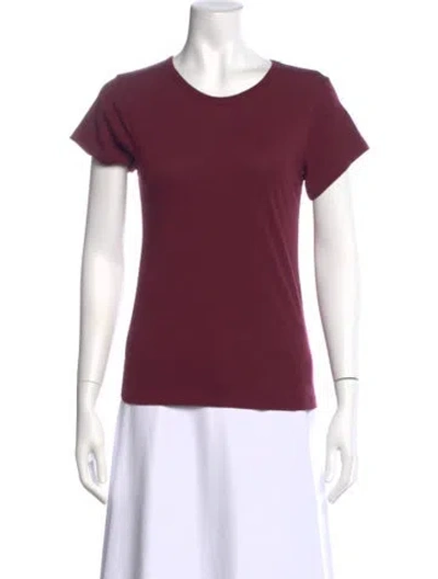 Pre-owned Éterne Crew Neck Short Sleeve T-shirt In Burgundy
