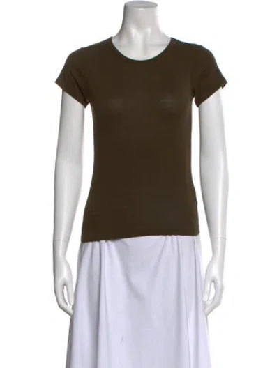 Pre-owned Éterne Crew Neck Short Sleeve T-shirt In Green