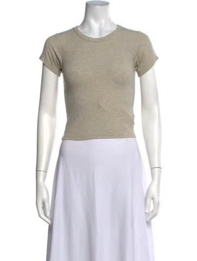 Pre-owned Éterne Crew Neck Short Sleeve T-shirt In Neutrals