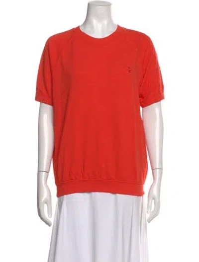 Pre-owned Éterne Crew Neck Short Sleeve T-shirt W/ Tags In Orange