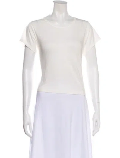 Pre-owned Éterne Crew Neck Short Sleeve T-shirt In White