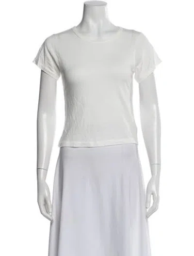 Pre-owned Éterne Crew Neck Short Sleeve T-shirt In White