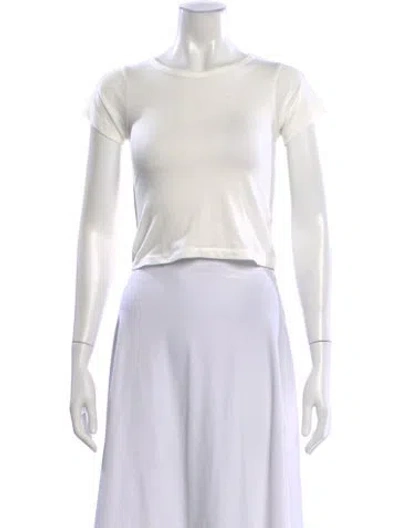 Pre-owned Éterne Crew Neck Short Sleeve T-shirt In White