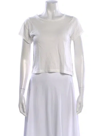 Pre-owned Éterne Crew Neck Short Sleeve T-shirt In White