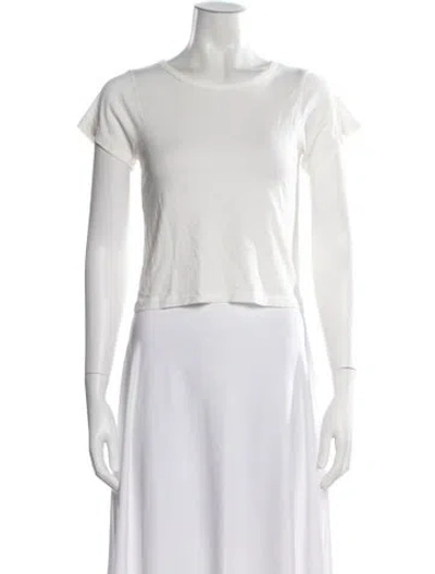 Pre-owned Éterne Crew Neck Short Sleeve T-shirt In White