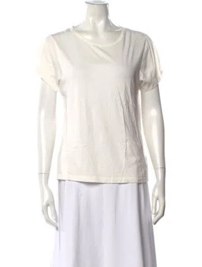Pre-owned Éterne Crew Neck Short Sleeve T-shirt In White