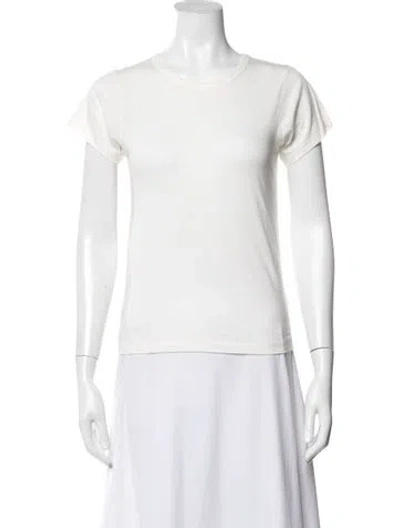 Pre-owned Éterne Crew Neck Short Sleeve T-shirt In White