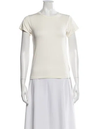 Pre-owned Éterne Crew Neck Short Sleeve T-shirt In White