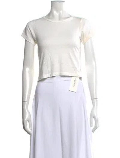 Pre-owned Éterne Crew Neck Short Sleeve T-shirt In White