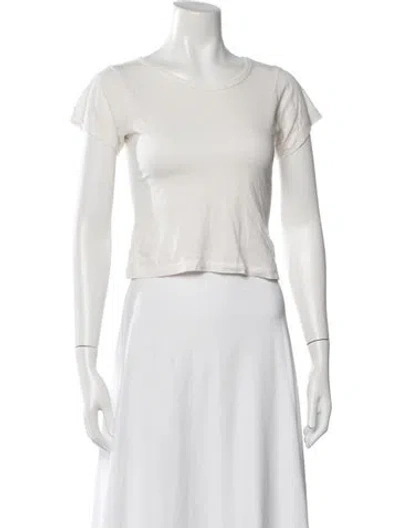 Pre-owned Éterne Crew Neck Short Sleeve T-shirt In White