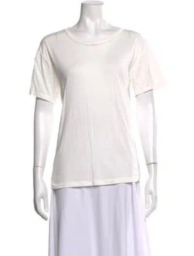 Pre-owned Éterne Crew Neck Short Sleeve T-shirt In White