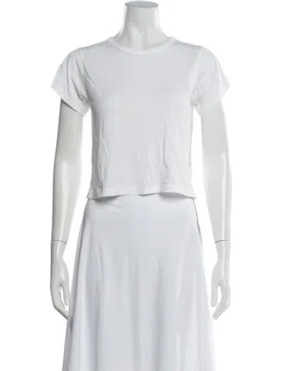 Pre-owned Éterne Crew Neck Short Sleeve T-shirt In White