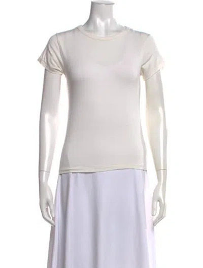 Pre-owned Éterne Crew Neck Short Sleeve T-shirt In White