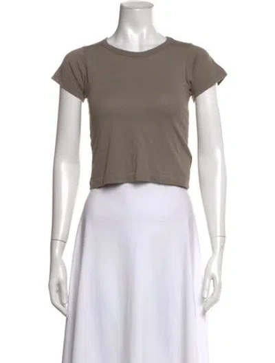 Pre-owned Éterne Crew Neck Short Sleeve T-shirt In White