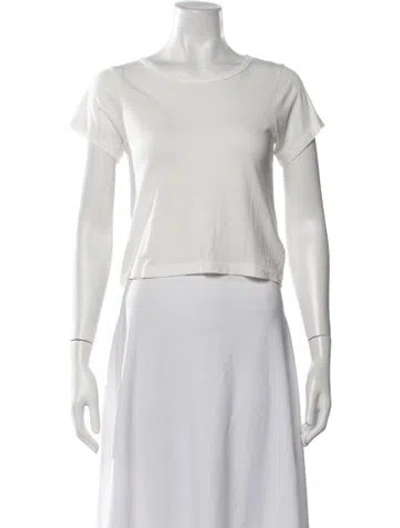 Pre-owned Éterne Crew Neck Short Sleeve T-shirt In White