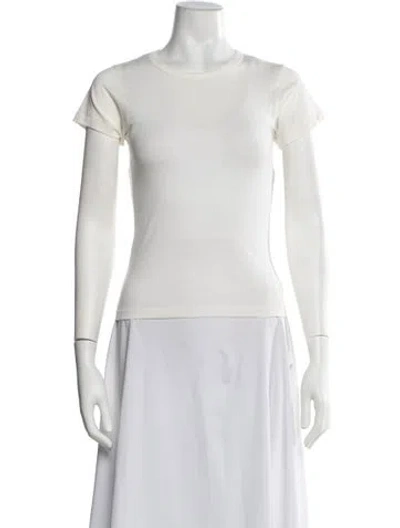 Pre-owned Éterne Crew Neck Short Sleeve T-shirt In White